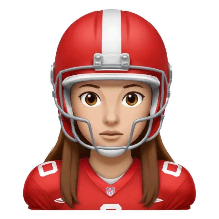 Long Haired Football Players, Female player  sticker