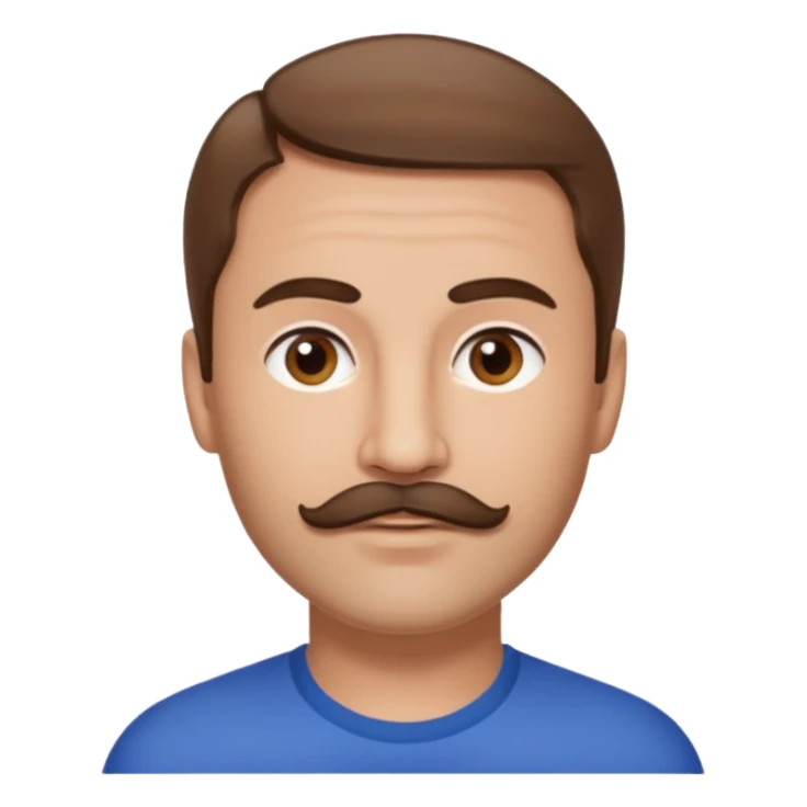 Terry Coldwell of East 17 with brown hair and thin mustache sticker