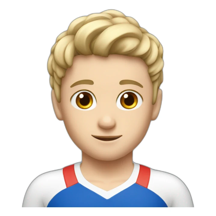 sporty european boy in gymnast uniform sticker