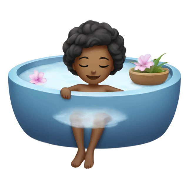 Girl relaxing in spa sticker
