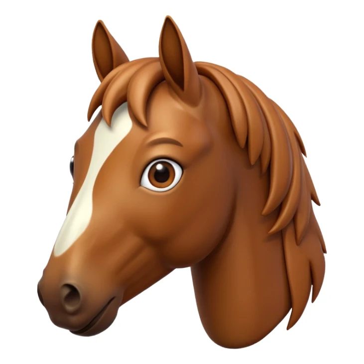 Horse standing 3D emoji sticker