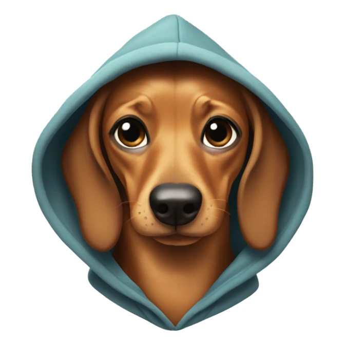 Wiener dog in hoodie sticker