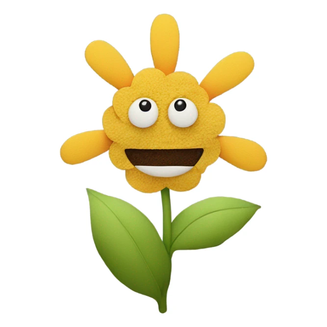 Person made out of a flower sticker