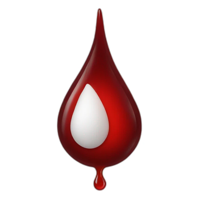 Drop of blood asking a question sticker
