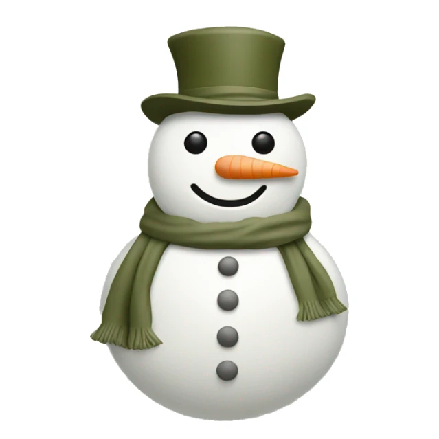 Khaki green and white asthetic snowman sticker