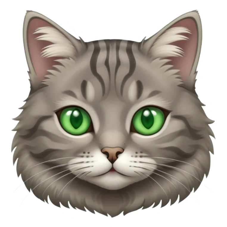 grey tabby cat with green eyes sticker