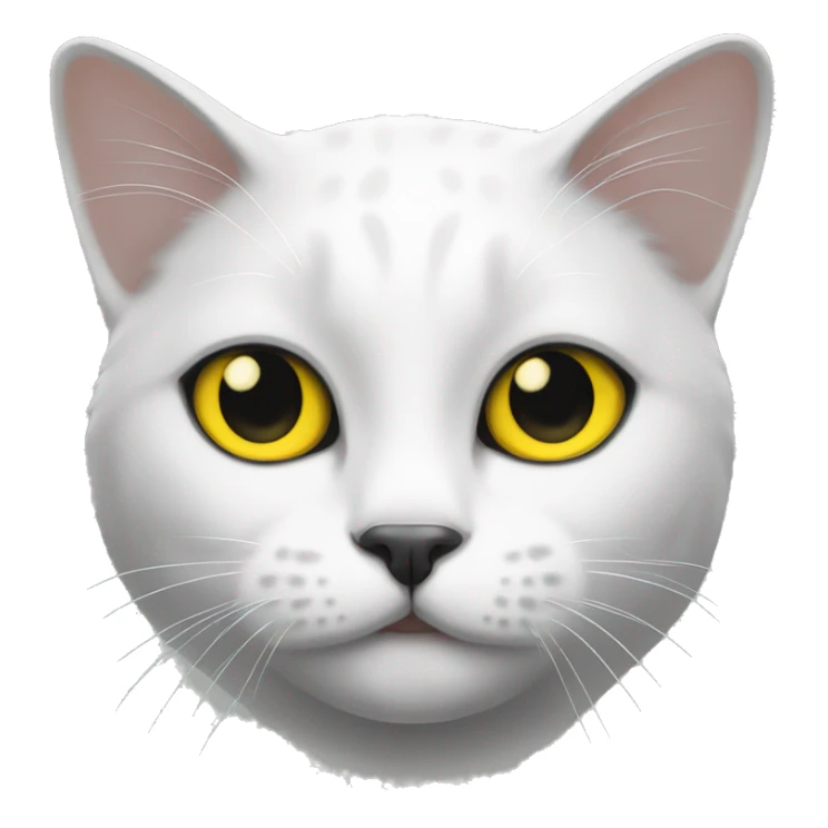 Black-and-white painted cat with yellow eyes sticker