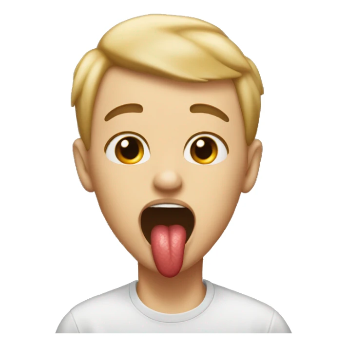 Heart eyes tongue out sticker