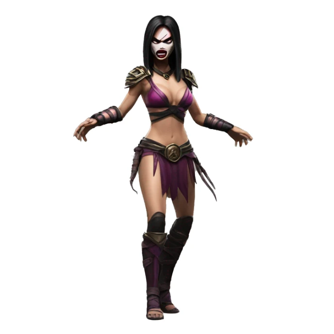 frightened Mileena Mortal Kombat X sticker