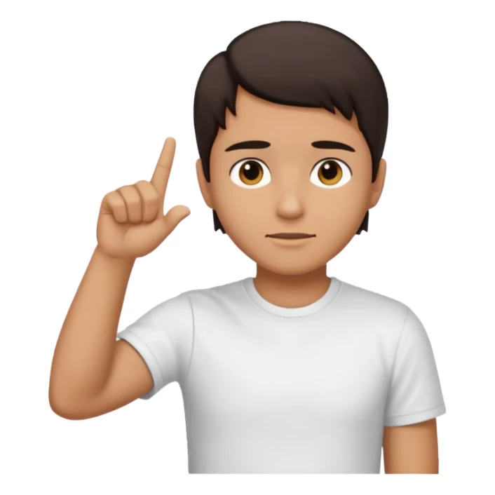 Como el segundo pero con la otra mano se señale la cabeza sticker