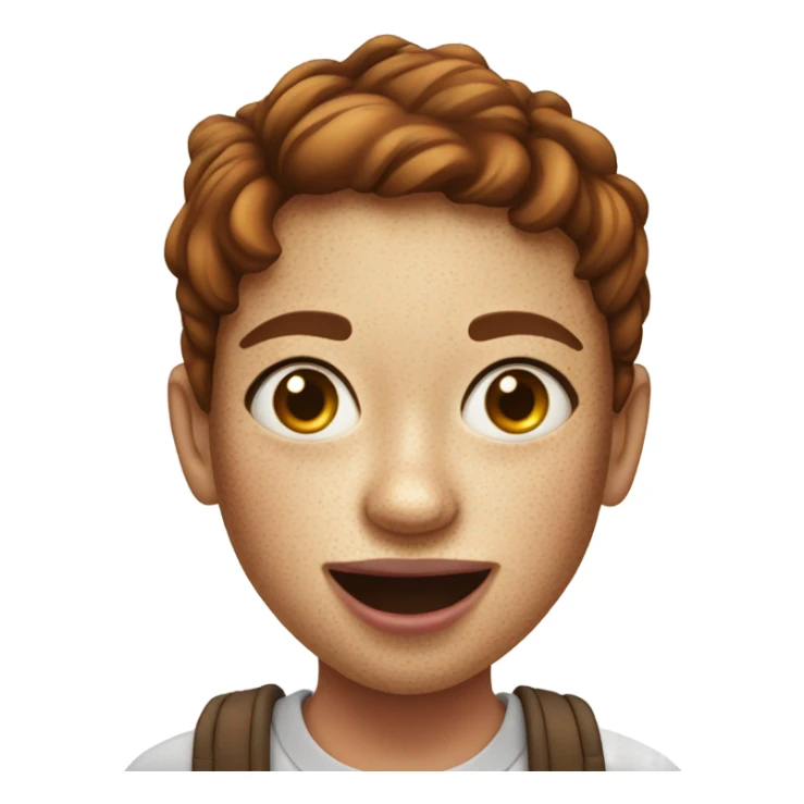 freckled girl with tongue out sticker