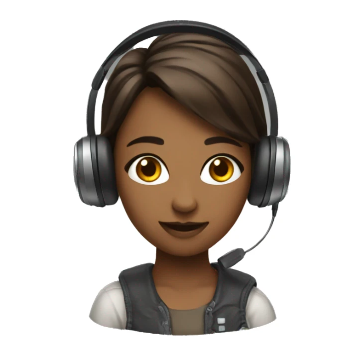 Gamin headset with a girl sticker