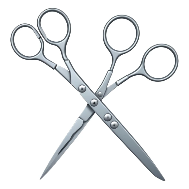 Two pairs of scissors cutting eachother  sticker