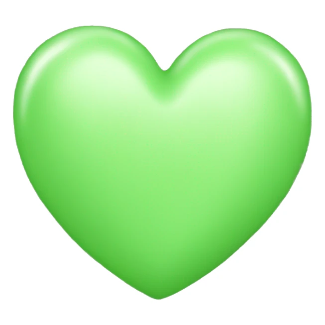 Apple emoji pastel green heart sticker