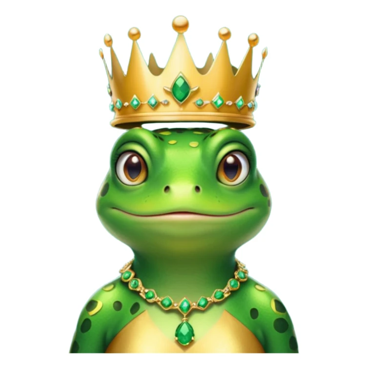 female frog in royal outfit sticker