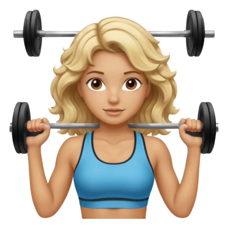 iOS 18 aesthetic wavy blondie girl gym sticker