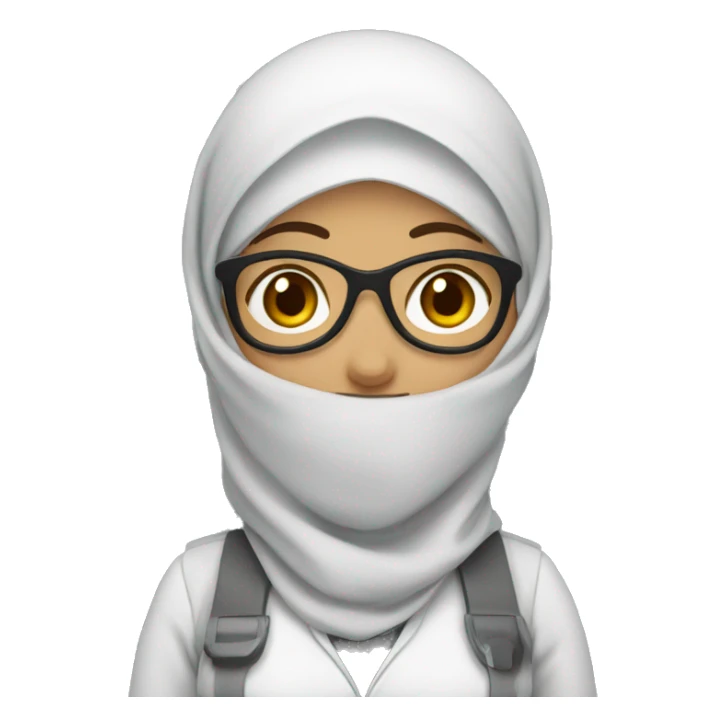 Civil engineer woman with hijab sticker