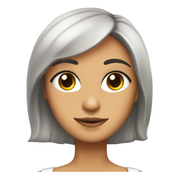 chica pelinegra ojos oscuros, cuerpo completo sticker