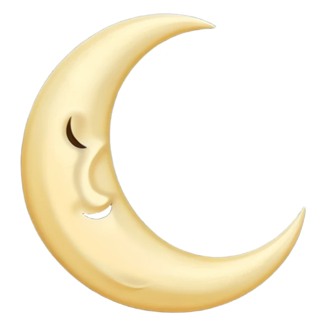 "Peaceful crescent moon with soft glow, no people" sticker