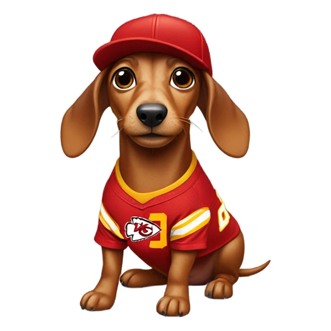 Wiener dog chiefs fan sticker
