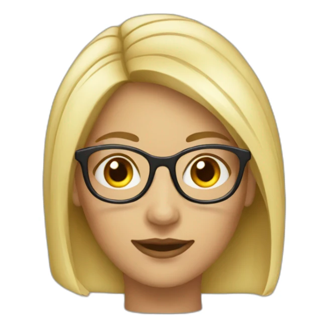 Femme-cheveux-très-court-lunettes sticker