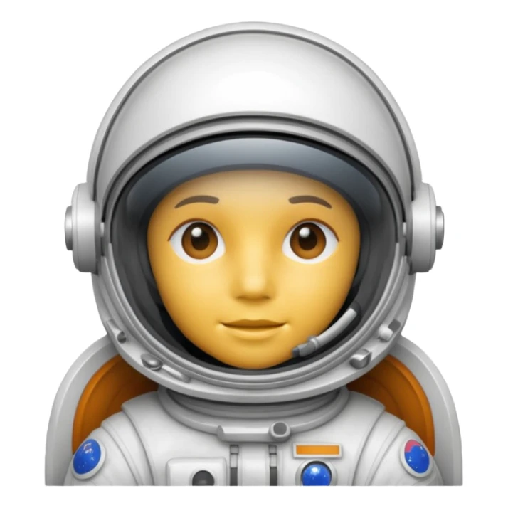 Astronaut helmet with White fiberglass material with subtle panel lines. sticker