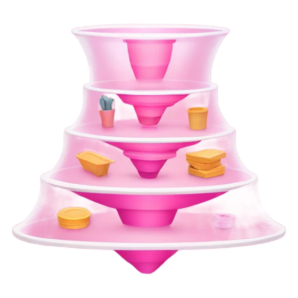 pink color sales funnel sticker