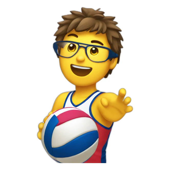Smash volleyball sticker