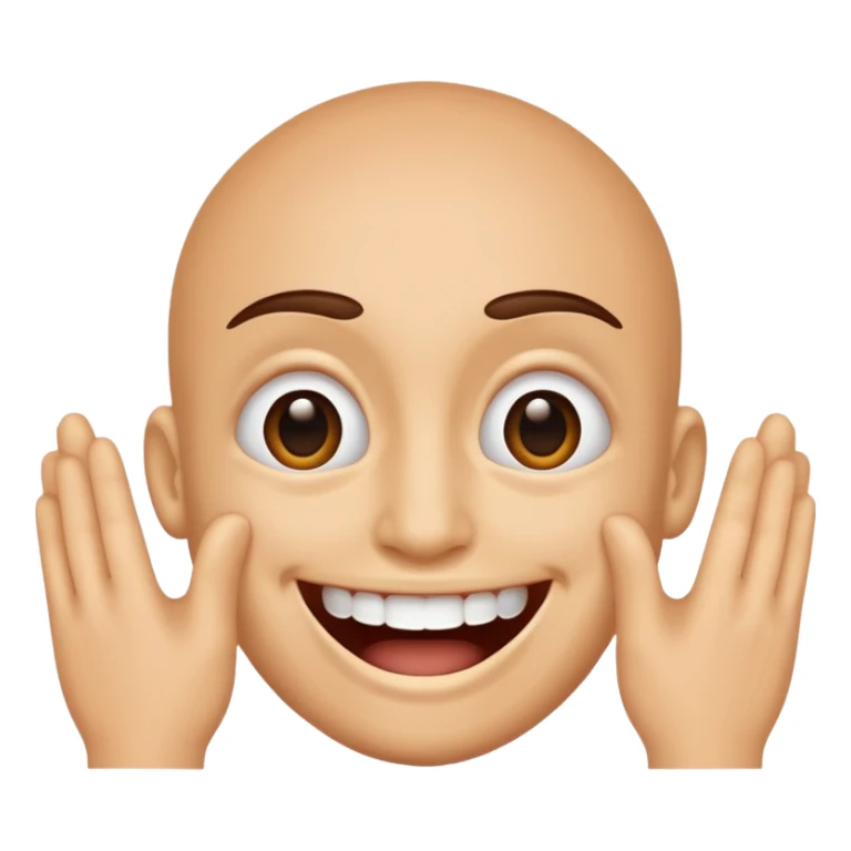 I want an overly excited face that says “I am so excited, I cannot contain. With eyes tightly squeezed closed together and a big grin emoji. With no  eyes  sticker