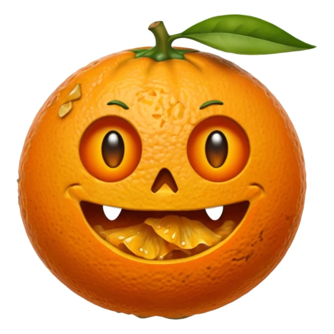 i want a rotten orange emoji. sticker