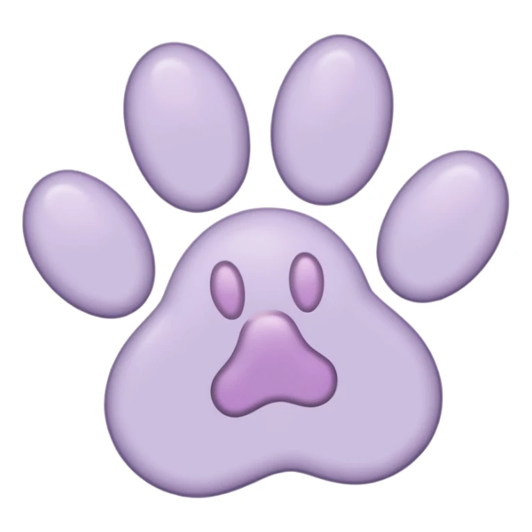 a very light pale pastel purple pawprint sticker