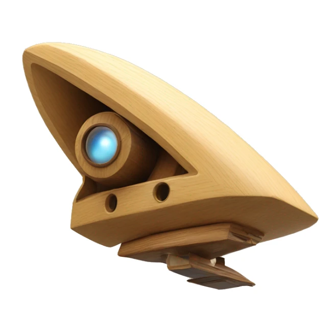Flying Starship spacecraft bird’s house wooden  sticker