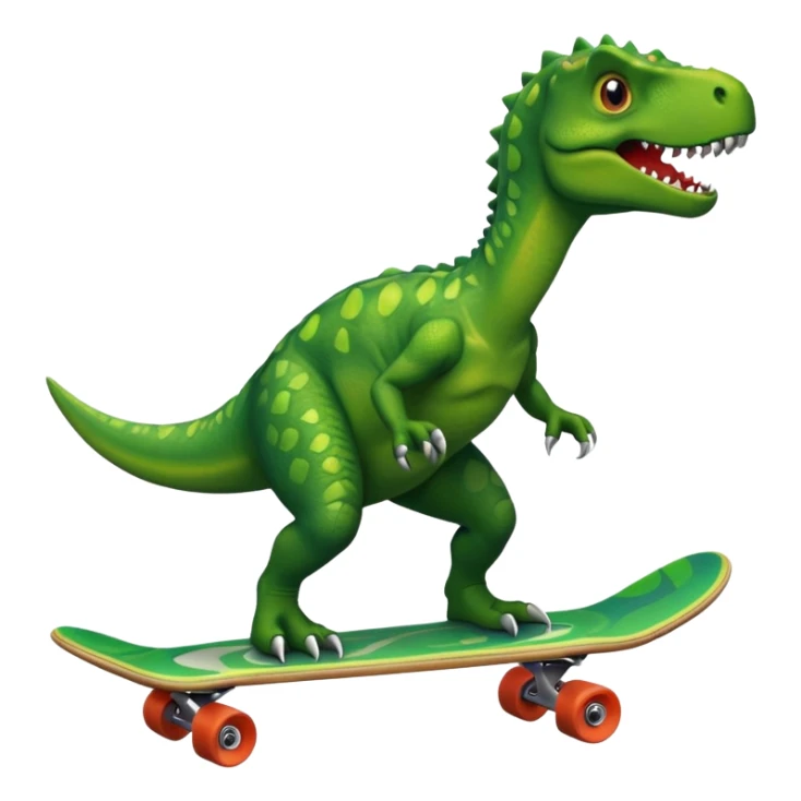 Dinosaur on a skateboard sticker