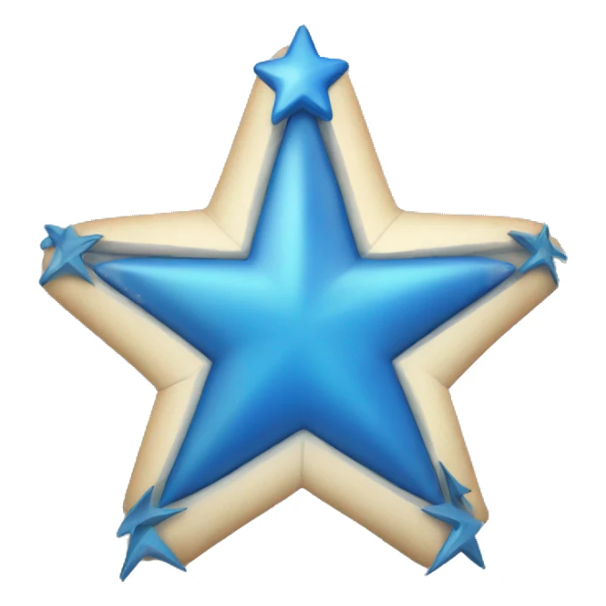 Blue star with the letter iv in the middle sticker