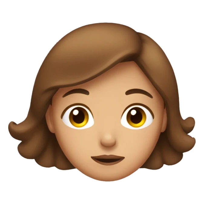 Browned hair girl sleep sticker