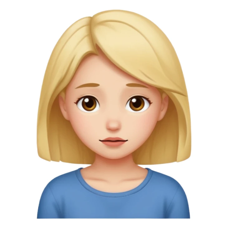 girl getting shy because she has crush on boy sticker