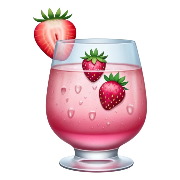 A glass of mezcal pink and strawberry  sticker