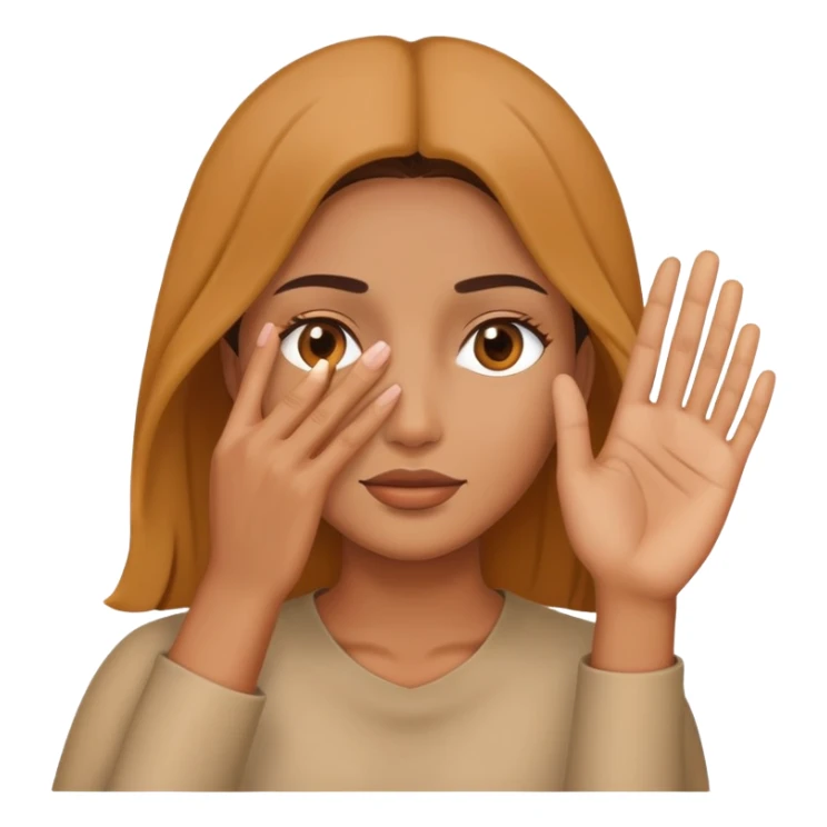 Baddie with hi and hand covering face sticker