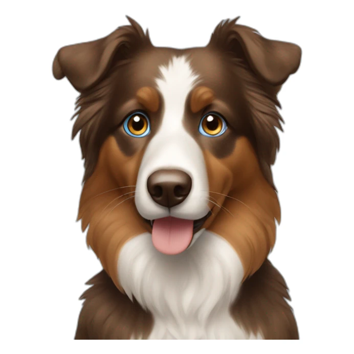 Berger australien brown tricolore blue eyes sticker