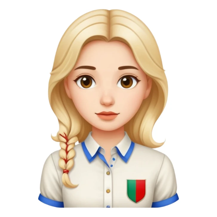 Pretty girl wearing an Italian shirt  sticker