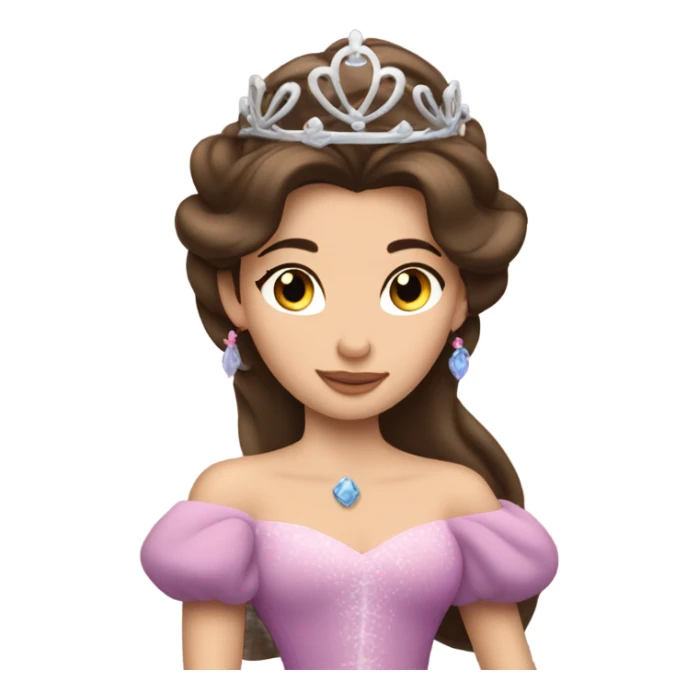 Sleeping brunette beauty princess Disney sticker