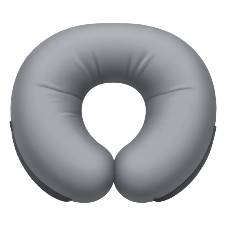 A soft U-shaped travel pillow covered in smooth fabric for cozy neck support. sticker