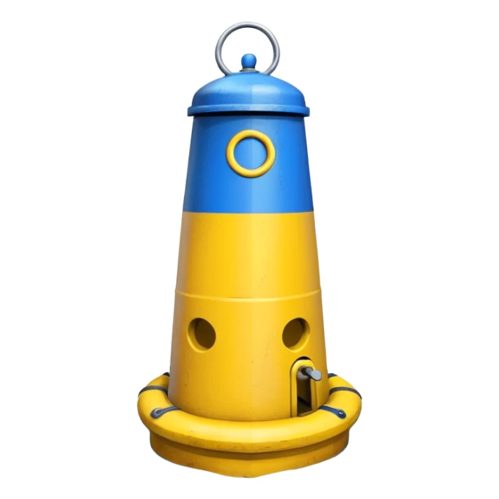 blue and yellow buoy sticker