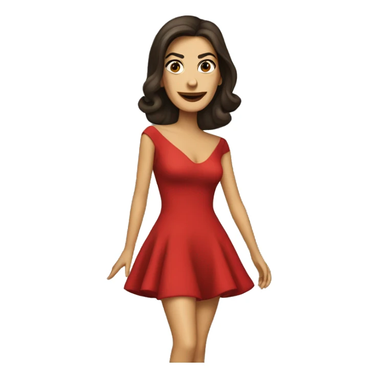 Teri Hatcher in red dress sticker