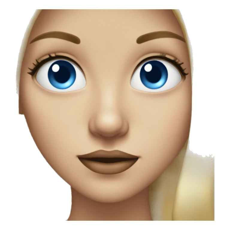 blonde girl portrait Blue eyes  sticker