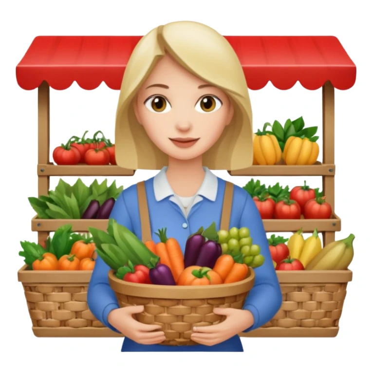 Market Shopper woman sticker