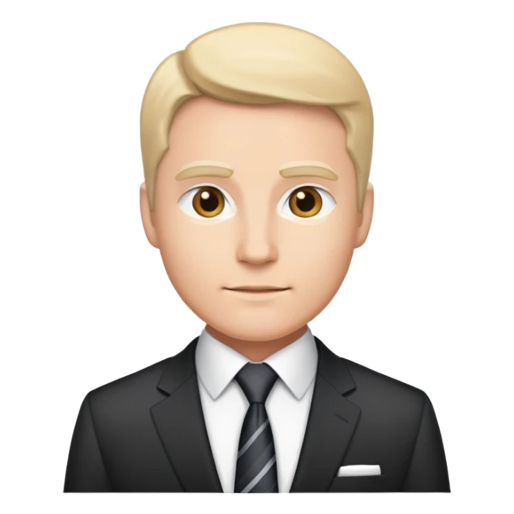 Confident business person in a suit and tie, professional leader, executive sticker