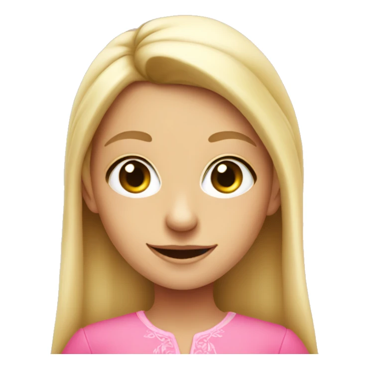 Blonde elf girl in pink blouse  sticker
