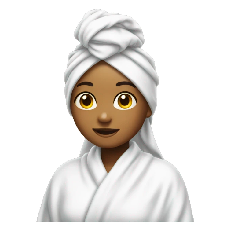 Girl fresh out the shower with a towel on head sticker