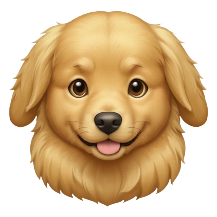 golden dog with long blonde hair sticker